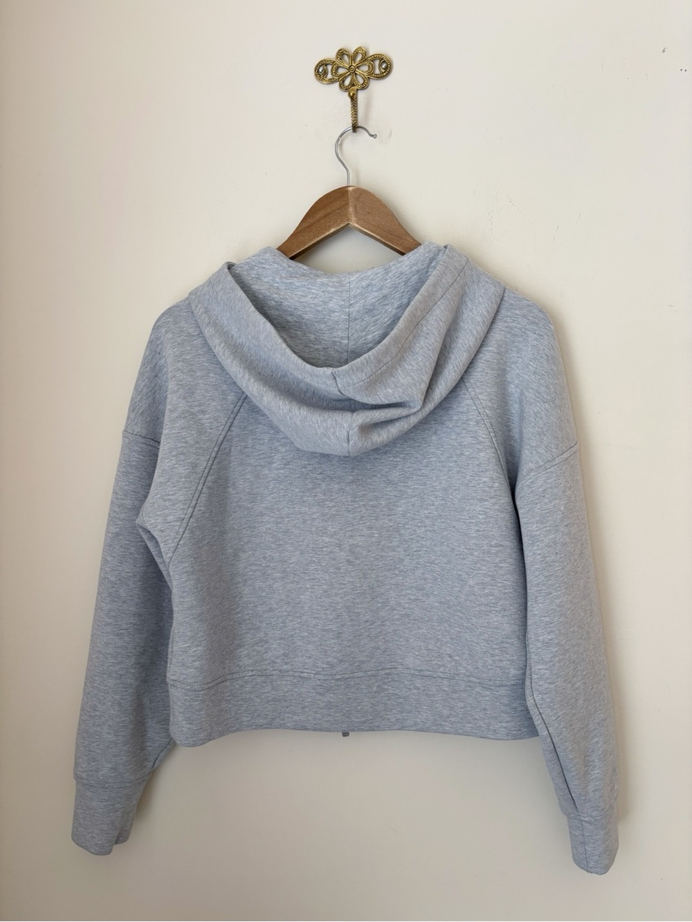 CALIA Heather Grey Soft Scuba Hooded Full Zip XS - Picture 3 of 6